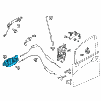 OEM Honda Fit Handle Assembly, Passenger Side Inside (Silver) Diagram - 72120-T5A-003ZA
