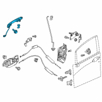 OEM 2020 Honda Fit Handle Assy., R. FR. Door (Outer) *YR585* (Smart) (SUNSET ORANGE 2) Diagram - 72140-T5A-J01ZA