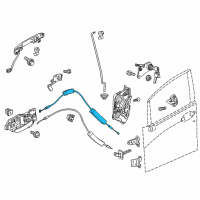 OEM 2015 Honda Fit Cable, Front Inside H Diagram - 72131-T5R-A01