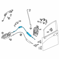 OEM Honda Fit Cable, Front Inside H Diagram - 72131-T5R-A01