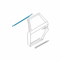 OEM 2003 Nissan Murano Moulding-Rear Door Outside, RH Diagram - 82820-CA000