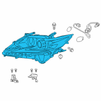 OEM Lexus ES300h Headlamp Unit Assembly, Left Diagram - 81070-33A60