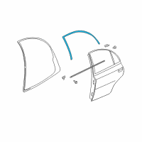 OEM 2005 Kia Rio WEATHERSTRIP Assembly-Open, LH Diagram - 0K34Y72770