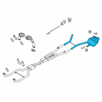 OEM BMW 550i GT Rear Silencer, Right, With Exhaust Flap Diagram - 18-30-7-646-956