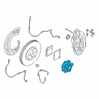 OEM BMW M8 Wheel Hub With Bearing, Front Diagram - 31-10-7-857-069