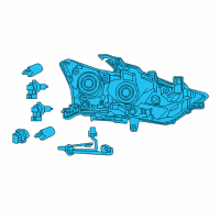 OEM 2018 Nissan Maxima Driver Side Headlight Assembly Diagram - 26060-4RF4B