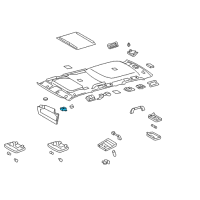 OEM Toyota Tundra Sunvisor Holder Diagram - 74348-0C040-B0