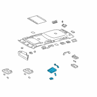 OEM 2018 Toyota Sequoia Map Lamp Assembly Diagram - 63650-0C311-E0