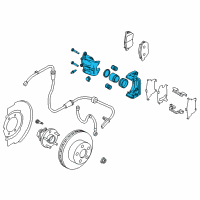 OEM 2010 Infiniti FX50 CALIPER Assembly-Front LH, W/O Pads Or SHIMS Diagram - 41011-EJ20A