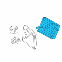 OEM Mercury Montego Heater Core Diagram - H2MZ-18476-T