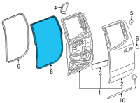 OEM 2020 Chevrolet Silverado 2500 HD Door Weatherstrip Diagram - 84050216