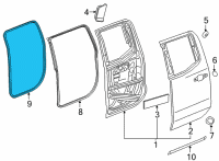 OEM 2020 Chevrolet Silverado 2500 HD Weatherstrip On Body Diagram - 84655164