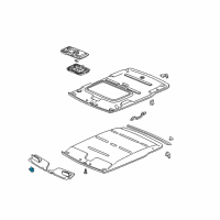 OEM 1997 Honda Civic Holder, Sunvisor *NH220L* (CLEAR GRAY) Diagram - 88217-S01-A01ZA