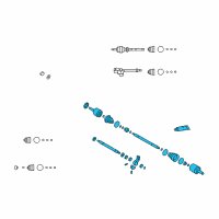 OEM 2009 Hyundai Azera Shaft Assembly-Drive, RH Diagram - 49500-0A460