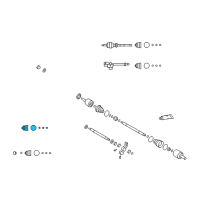 OEM 2008 Hyundai Sonata Boot Kit-Front Axle Differential Side LH Diagram - 49583-0A000