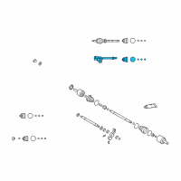 OEM 2009 Hyundai Sonata Joint Kit-Front Axle Differential Side, RH Diagram - 49582-0A460