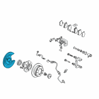 OEM 2006 Honda Accord Splash Guard, Right Rear Diagram - 43253-SDA-A51