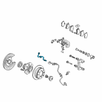 OEM 2003 Honda Accord Hose Set, Left Rear Brake Diagram - 01468-SDA-A50