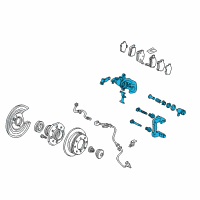 OEM Acura Caliper Sub-Assembly, Left Rear Diagram - 43019-SDA-A00