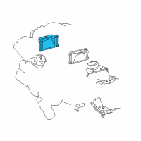 OEM Lexus GX460 Bracket, Engine Mounting, Front NO.1 RH Diagram - 12311-38030