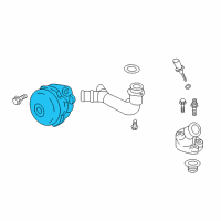 OEM 2017 Nissan Titan XD Pump Assembly Water Diagram - 21010-EZ40B