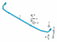 OEM 2022 BMW X4 Stabilizer, Rear Diagram - 33-55-6-870-659