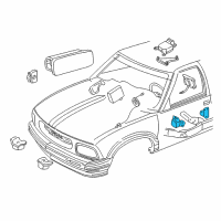 OEM Oldsmobile Bravada Sensor, Airbag Arming Diagram - 16168845