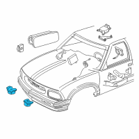 OEM 2001 Chevrolet Blazer Sensor, Pass Compartment Inflator Restraint Discriminating Diagram - 16240665