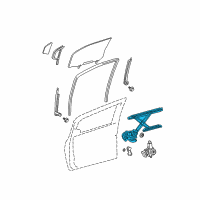 OEM 2011 Toyota Yaris Window Regulator Diagram - 69801-52120