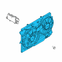 OEM 2011 Lincoln MKT Fan Assembly Diagram - BA8Z-8C607-G