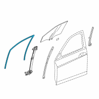 OEM 2020 Acura RLX Channel, Right Front Door Run Diagram - 72235-TY2-A02