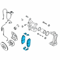 OEM Hyundai Venue Front Disc Brake Pad Kit Diagram - 58101-K2A00