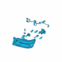 OEM Infiniti QX56 Left Headlight Assembly Diagram - 26060-ZC20A