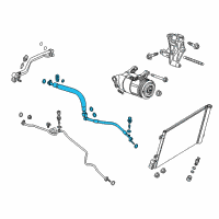 OEM 2016 Chevrolet Corvette Front Pressure Hose Diagram - 23373155