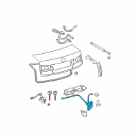 OEM Lexus IS250 Luggage Compartment Door Lock Assembly Diagram - 64600-53060