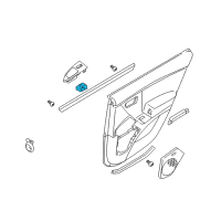 OEM 2007 Hyundai Azera Rear Power Window Sub Switch Assembly, Left Diagram - 93580-3L000-5H