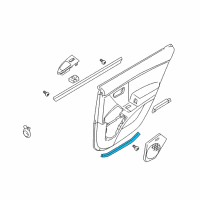 OEM 2011 Hyundai Azera Weatherstrip-Rear Door Trim Lower LH Diagram - 83356-3L000-J9