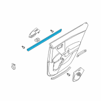 OEM 2009 Hyundai Azera Weatherstrip-Rear Door Belt Inside LH Diagram - 83231-3L000