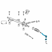 OEM 2018 Honda Ridgeline End, Driver Side Tie Rod Diagram - 53560-TZ5-A01