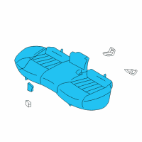 OEM 2016 Infiniti QX70 Cushion Assembly Rear Seat Diagram - 88300-1CB5C