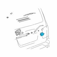 OEM 2000 Lexus LX470 Relay Assy, Rear Wiper Diagram - 85940-60090