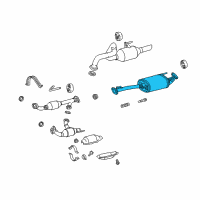 OEM 2018 Lexus GX460 Center Exhaust Pipe Assembly Diagram - 17420-38150