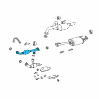 OEM Lexus GX460 Front Exhaust Pipe Assembly Diagram - 17410-38390