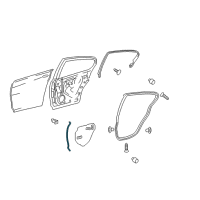 OEM 2006 Lexus GS430 Weatherstrip, Rear Door, No.3 RH Diagram - 67895-30020