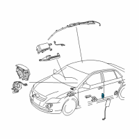 OEM 2006 Toyota Matrix Side Sensor Diagram - 89831-02030