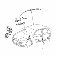 OEM 2008 Toyota Avalon Side Sensor Diagram - 89831-02030