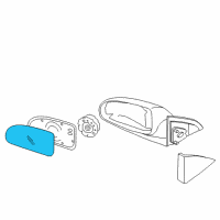 OEM 2009 Hyundai Elantra Mirror & Holder-Outside Rear, RH Diagram - 87621-2H520