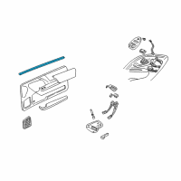 OEM Pontiac Firebird S/Strip Asm-Front Door Window Inner At Belt * Diagram - 16651945