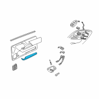 OEM 1997 Chevrolet Camaro ARMREST, Front Door Armrest Diagram - 16632714