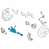 OEM 2018 Lexus NX300h Rear Passenger Disc Brake Cylinder Assembly Diagram - 47830-78010